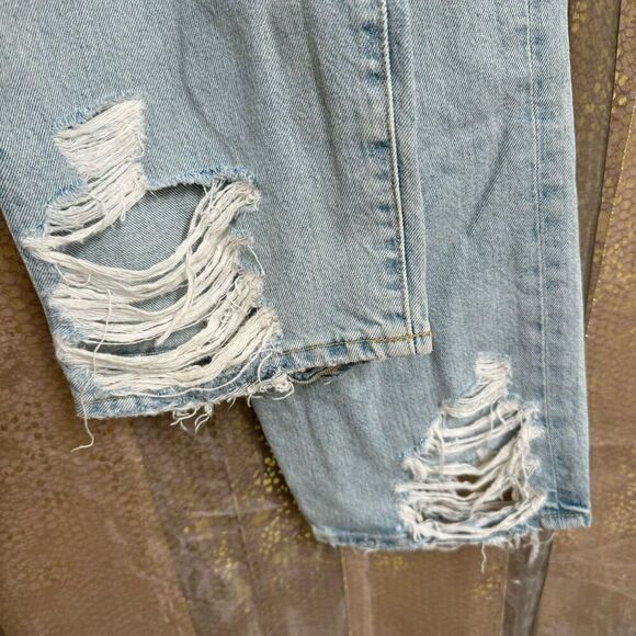 Citizens Of Humanity Light Wash Distressed Emery Crop Straight Leg Jeans 28 - Picture 7 of 9